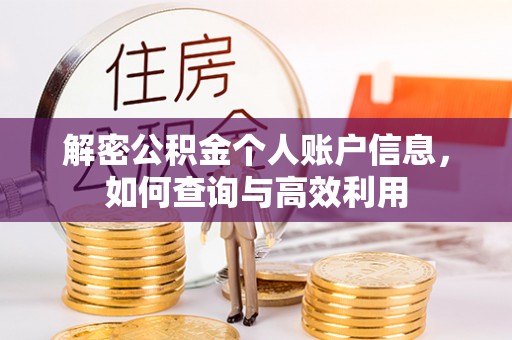 龙潭解密公积金个人账户信息，如何查询与高效利用