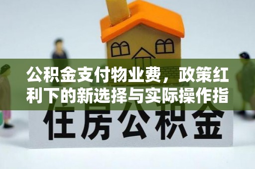 龙潭公积金支付物业费，政策红利下的新选择与实际操作指南