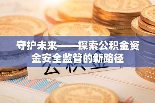 龙潭守护未来——探索公积金资金安全监管的新路径