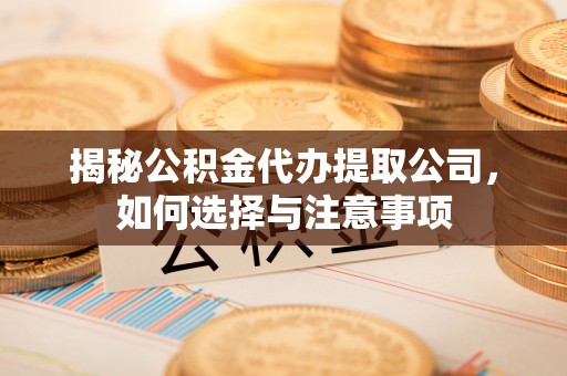 龙潭揭秘公积金代办提取公司，如何选择与注意事项