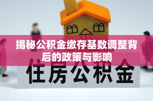 龙潭揭秘公积金缴存基数调整背后的政策与影响