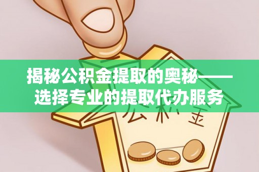 龙潭揭秘公积金提取的奥秘——选择专业的提取代办服务