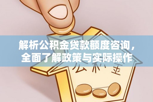 龙潭解析公积金贷款额度咨询，全面了解政策与实际操作